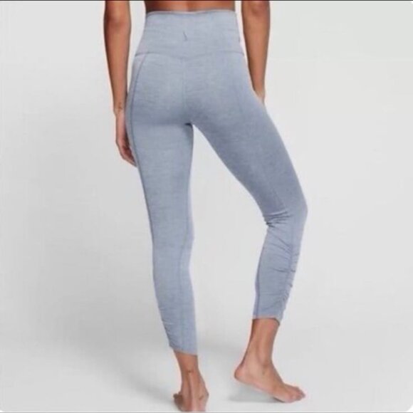 Women's Nike Yoga Ruched High-Waisted Ankle Leggings - Picture 2 of 5